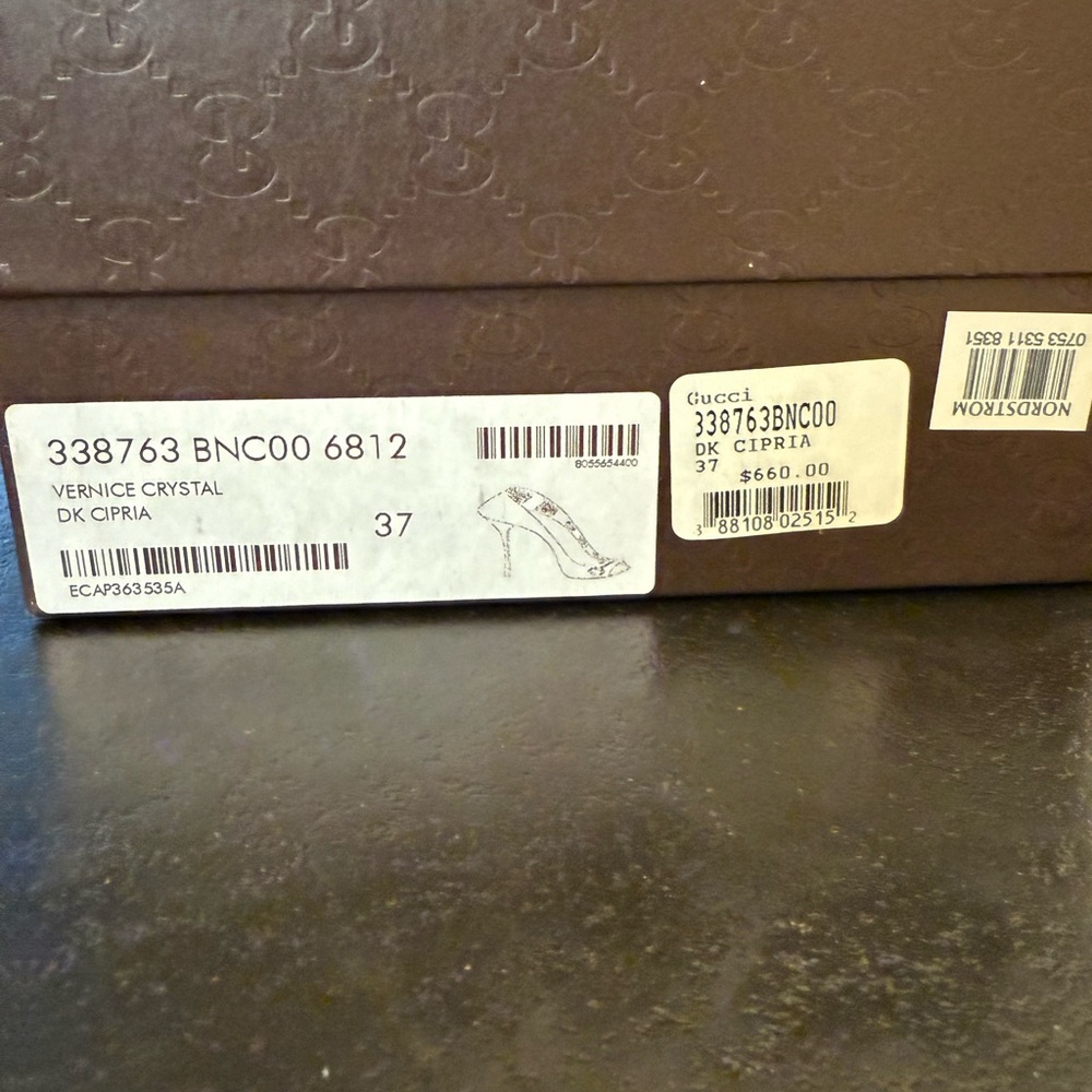 Gucci Women's Peep Toe Heels - Nude - Picture 6 of 7